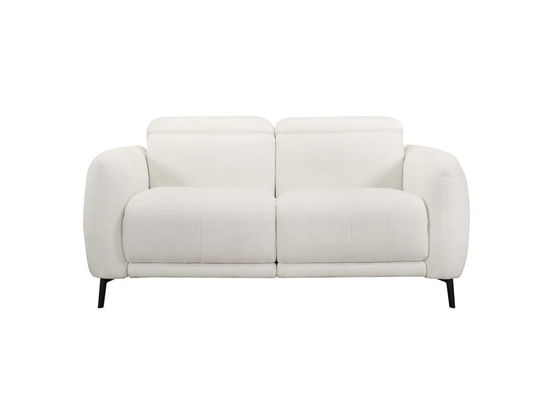  Canapé relax motorisé 2 pl en tissu chiné écru – june  - Conforama C