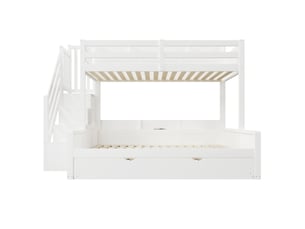 Lit superposé 90x140/200 cm   C-CRAFTLINK coloris blanc