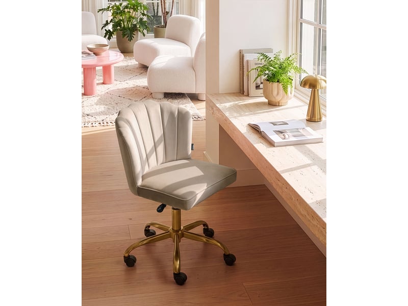 Chaise de bureau valticello velours taupe - Conforama B