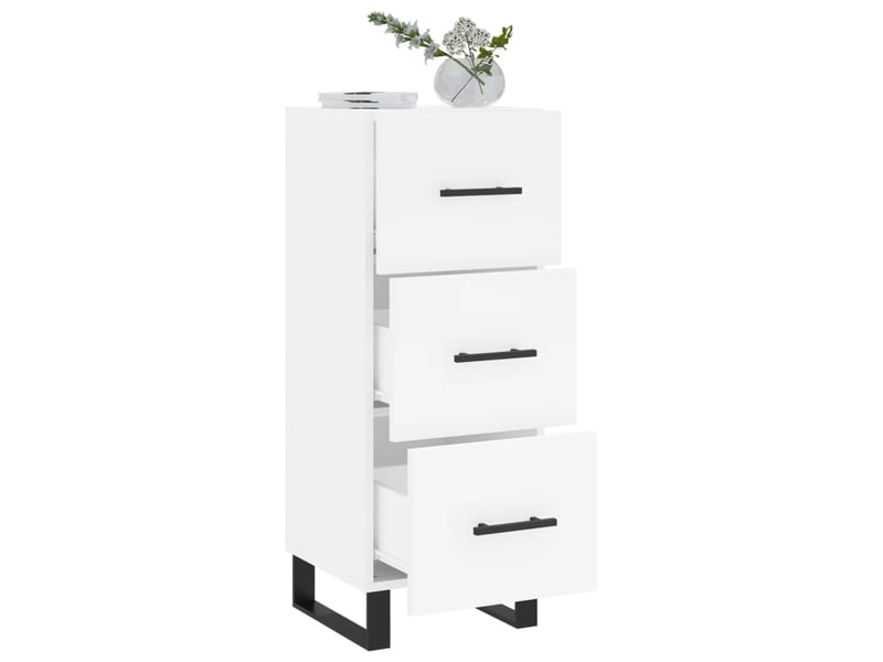  Buffet - bahut - meuble de rangement blanc 34,5x34x90 cm bois d'ingénierie  - Conforama D