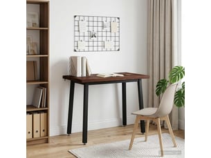 Table à manger moderne 90x55x75 cm bois d'acacia massif marron foncé et noir shl71823