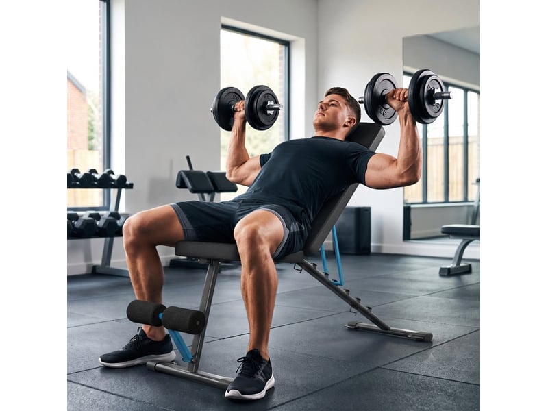  Banc de musculation réglable pliable 7 positions 300 kg evryae  - Conforama C