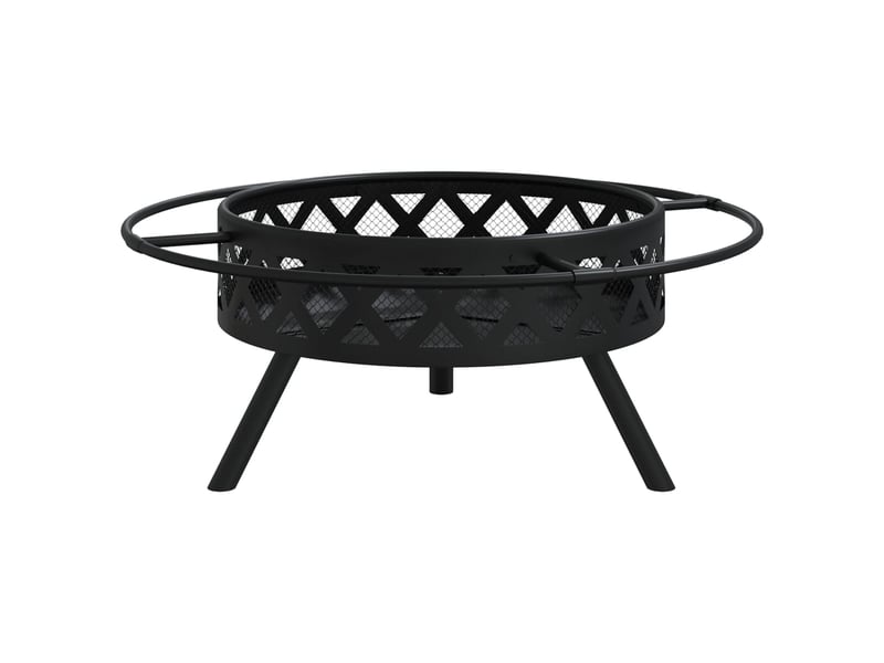  Brasero exterieur, foyer camping avec tisonnier 70 cm xxl acier shl1976  - Conforama D