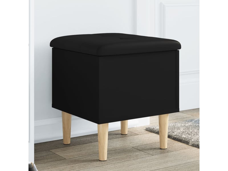  Banc chambre, banc de rangement noir 42x42x46 cm bois d'ingénierie  - Conforama B