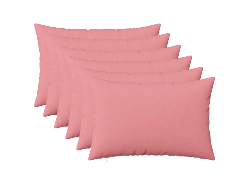  Lot de 6 coussins avec oreiller, coussins décoratifs heerlen rose tissu cf50740  - Conforama B