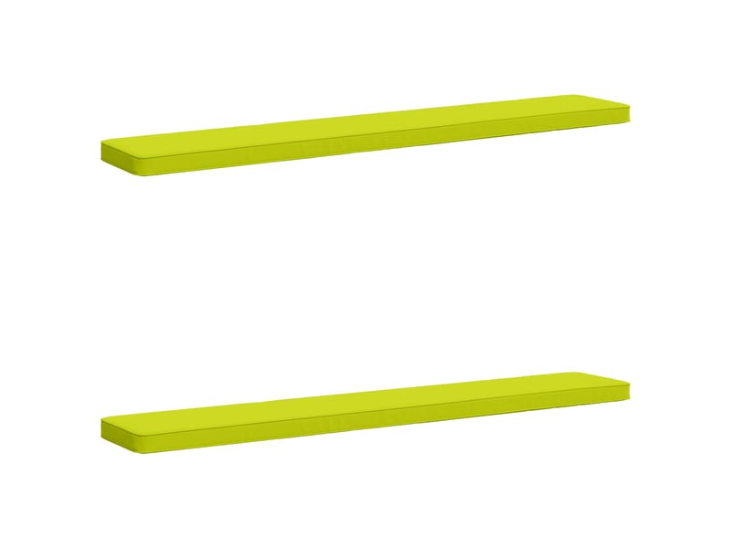  Lot de 2 coussins de banc, coussins d'assise vught 100 % polyester vert vif. Cf58609  - Conforama A