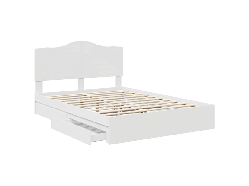  Lit double- lit adulte -  lit de rangement réglable blanc 140 x 200 cm bois d'ingénierie  - Conforama D