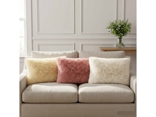 Lot de 6 coussins avec oreiller, coussins décoratifs heerlen blanc fleece pv cf50794