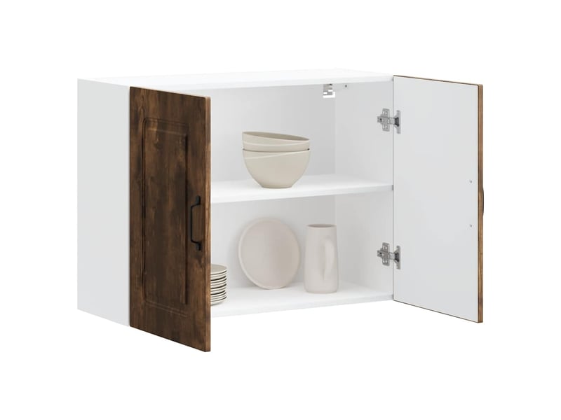  Meuble de rangement, armoire murale de cuisine kalmar chêne fumé bois d'ingénierie shl6440  - Conforama D