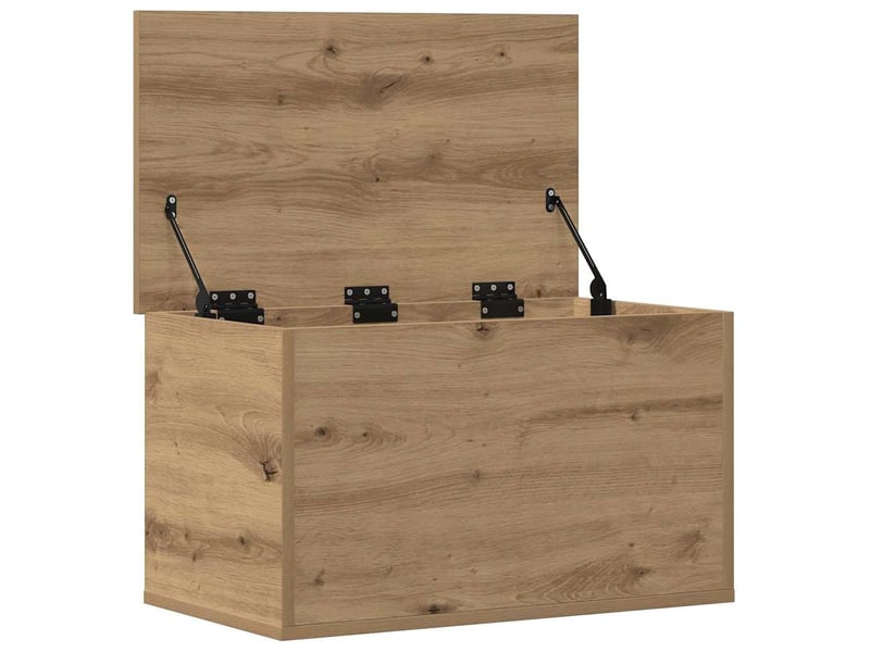  Boîte de rangement, coffre de rangement chêne artisanal 60x35x35 cm  - Conforama E