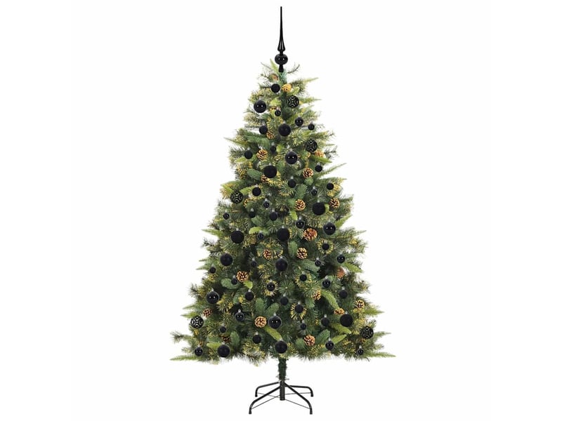 Sapin de noël artificiel, arbre de noël avec branches pliables et cônes 180 cm shl4056 - Conforama D