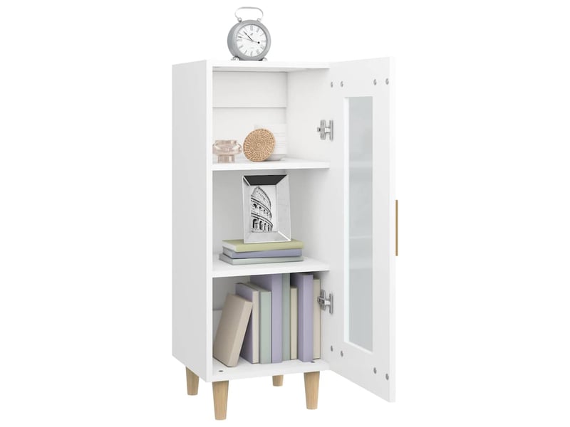  Buffet - bahut - meuble de rangement blanc 34,5x34x90 cm bois d'ingénierie  - Conforama E
