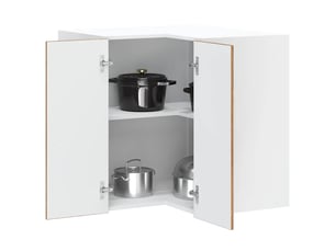 Armoire d'angle murale de cuisine lucca vieux bois