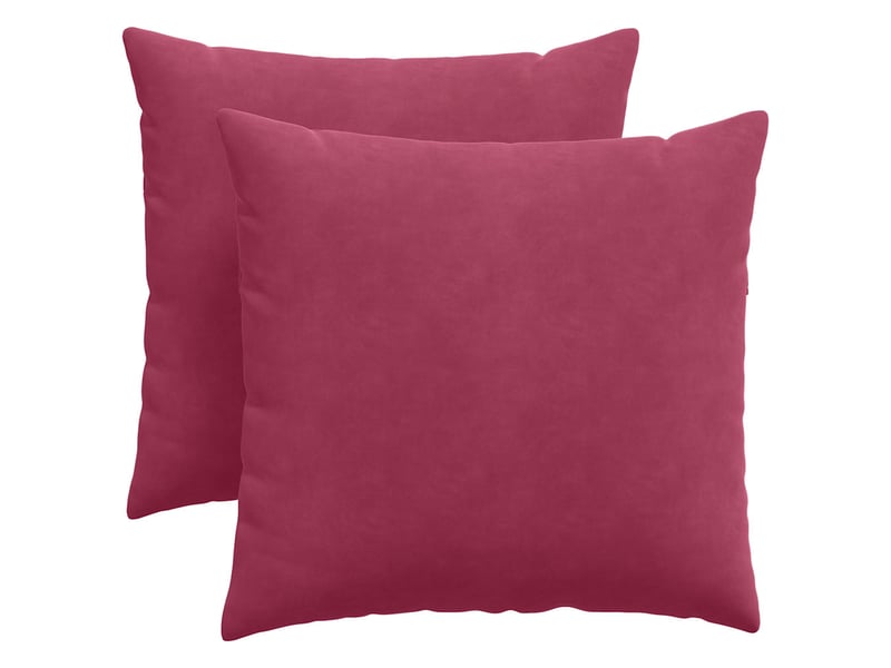 Lot de 2 coussins de canapé, coussins décoratifs bordeaux 45 x 45 cm cf59029  - Conforama A