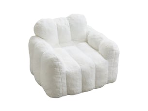 Fauteuil fixe <strong>MODENVIE</strong> <strong></strong> Velours blanc vendu A l'unité