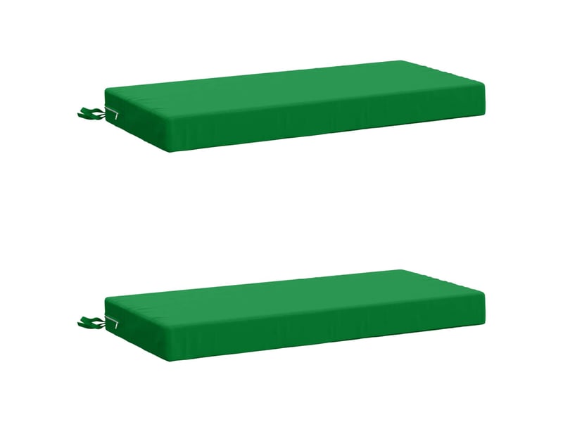  Lot de 2 coussins de banc, coussins d'assise soest 100 % polyester vert cf57540  - Conforama A