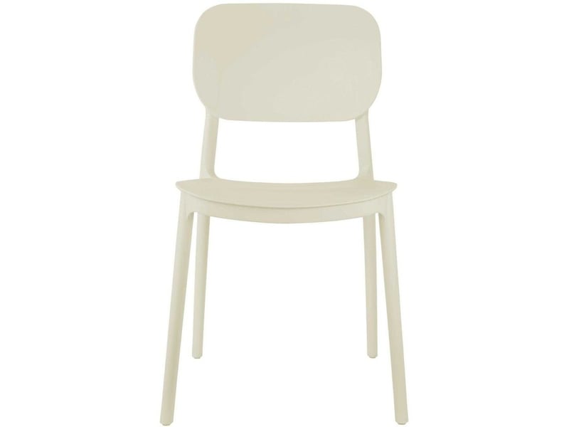  Chaise colorée en polypropylène cheer blanc cassé  - Conforama C