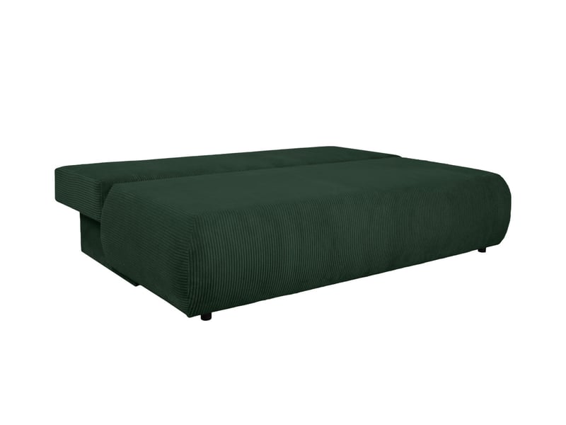  Canapé droit veluto convertible avec coffre en velours côtelé - vert foncé VELUTO - Conforama C