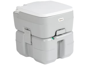 Toilettes portables 20 l, indicateur niveau, max 150 kg, campingvoyagespersonnes âgéescaravanes, 33x40x43 cm, gris.