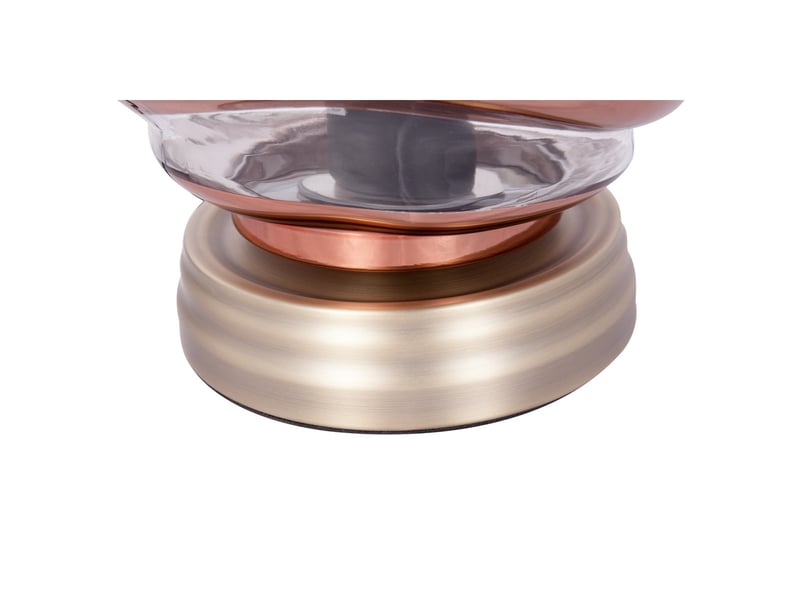  Lampe à poser en verre aladin iii 22cm cuivre  - Conforama C