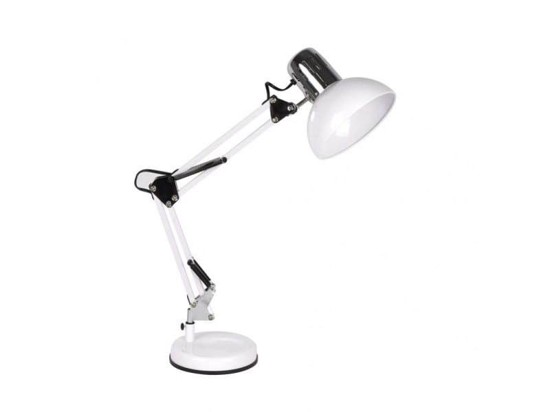  Lampe de bureau fabrilamp rutilo blancchromé 1 x e27 articulée 57x39x15 cm 140371057 - Conforama A