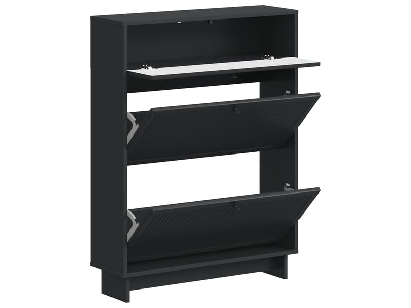  Meuble à chaussures, armoire à chaussures ede 78x24x103 cm bois d'ingénierie shl72  - Conforama C