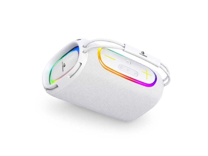  Dynabass - dbe40 x white - enceinte sans fil puissante - led rgb  - Conforama B