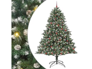 Sapin de noël, arbre de noël artificiel vert 240 cm pvc, plastique et acier cf61493