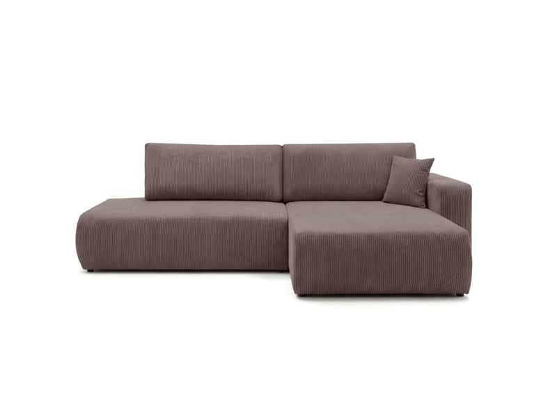  Canapé d'angle max réversible et convertible 5 places alya en velours côtelé - marron glacé ALYA - Conforama B