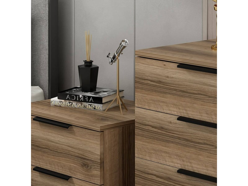  Commode elysee, 5 tiroirs, 73x42x77h cm, noyer brun Elysee - Conforama E