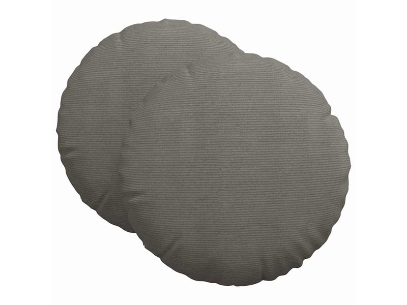  Lot de 2 coussins de siège, coussins décoratifs tissu en velours côtelé gris clair cf59800  - Conforama A
