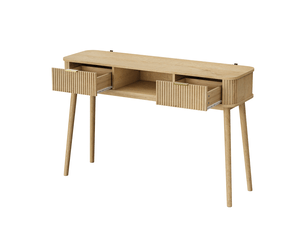 Table console avec 2 tiroirs et rangement ouvert 120 x 35 cm evryae
