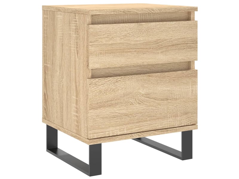  Lot de 2 tables de chevet - cabinet de chevet - table de nuit chêne sonoma 40x35x50 cm bois ingénierie  - Conforama B