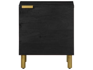 Table de chevet - cabinet de chevet - table de nuit noir 40x33x46 cm bois de manguier solide