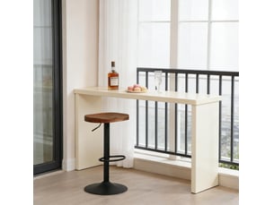 tabouret de bar assise réglable en hauteur <strong>HAVRYA</strong> - marron hauteur d'assise 59 cm vendu A l'unité