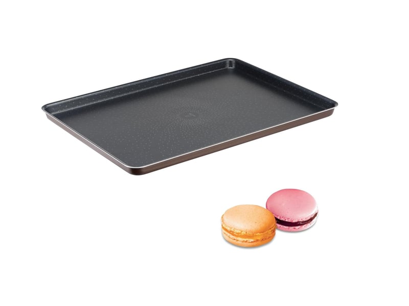 Plaque à pâtisserie revêtement antiadhésif sûr noir 34.5x24.5x2.6cm - Conforama A