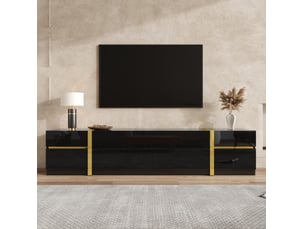 Meuble tv coloris noir 180 cm FLORAGRACE 4071258275867