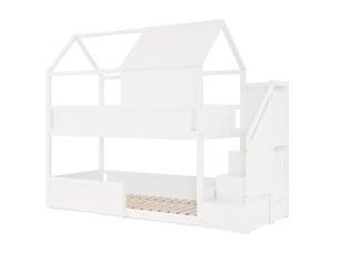 Lit superposé 2x80x200 cm <strong>HAUSS SPOLE</strong>  <strong></strong> coloris blanc