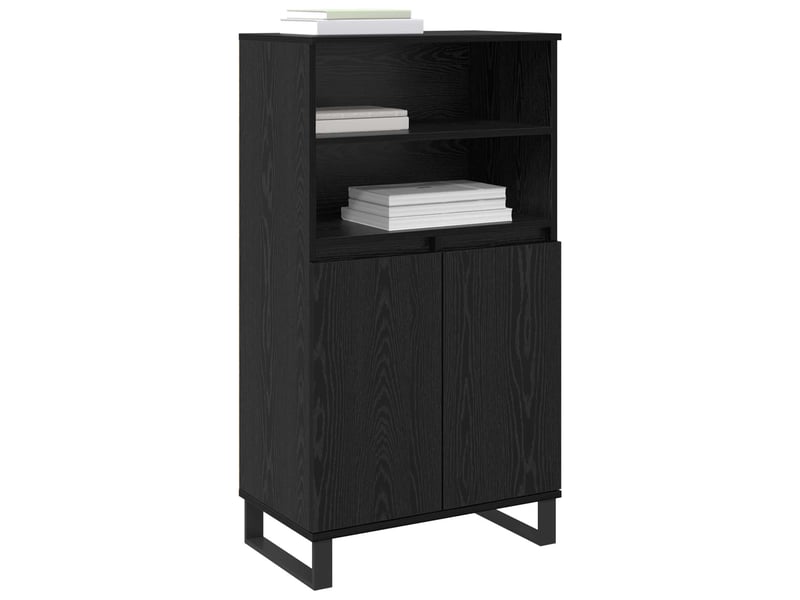 Buffet - haut armoire noir 60 x 36 x 110 cm bois d'ingénierie - Conforama C