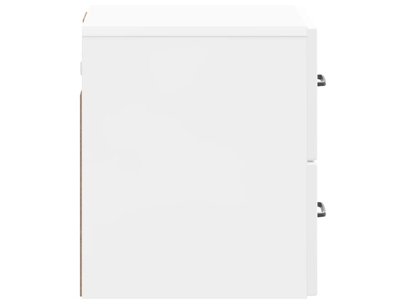  Table de chevet - cabinet de chevet - table de nuit mural blanc brillant 34,5 x 33 x 40 cm  - Conforama E