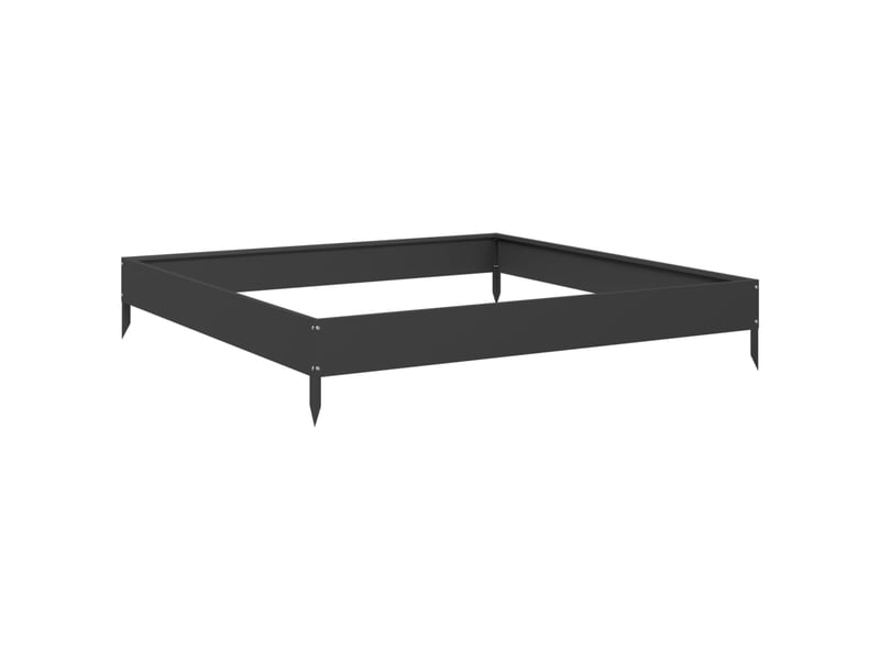  Jardinière - lit surélevé de jardin noir 100x100x18,5 cm acier  - Conforama A