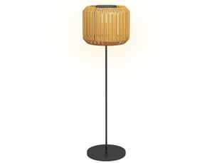 Lampe solaire en rotin et acier, led blanc chaud, étanche, capteur lumineux, pour jardin et allée