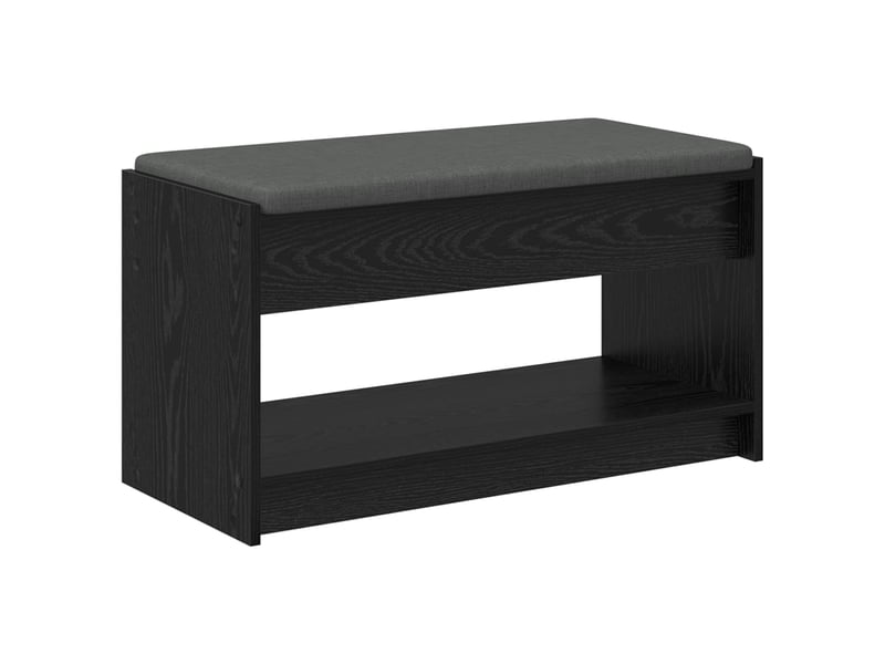  Banc d'entrée, banc interieur chêne noir 83x38x45 cm  - Conforama A