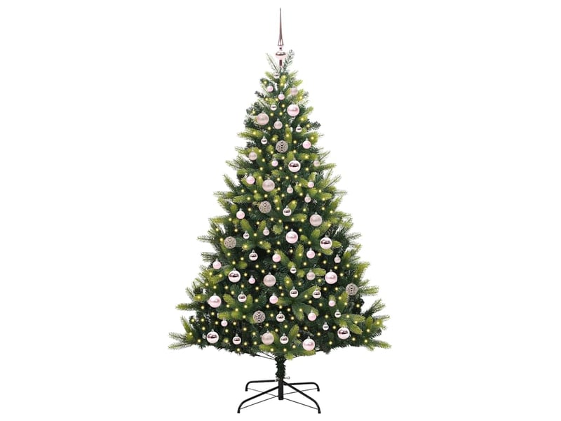  Sapin de noël, arbre de noël artificiel en silicone flexible 300 leds vert shl7462  - Conforama C