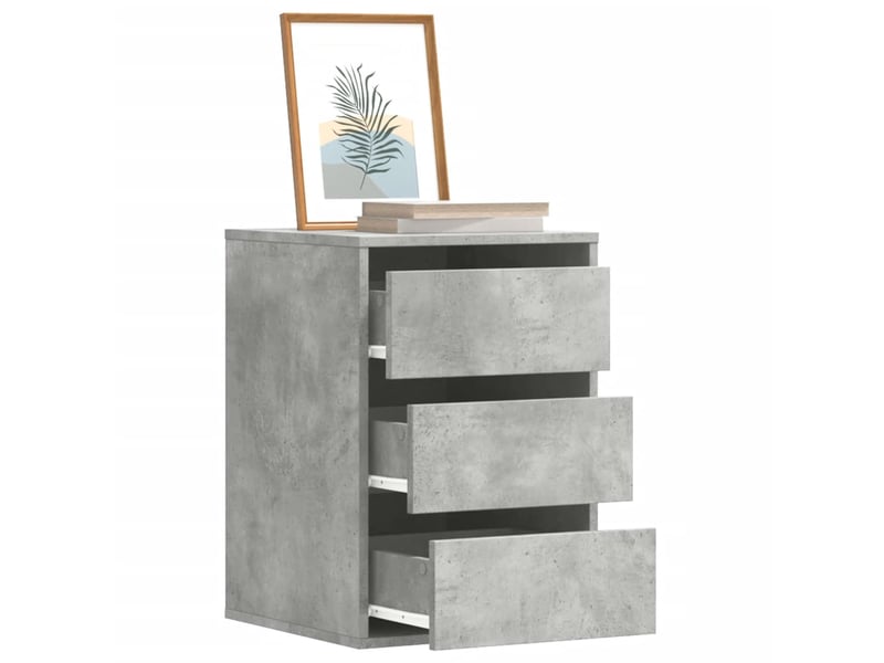  Commode chambre adulte, commode d'angle gris béton 40x41x58 cm bois d'ingénierie  - Conforama B