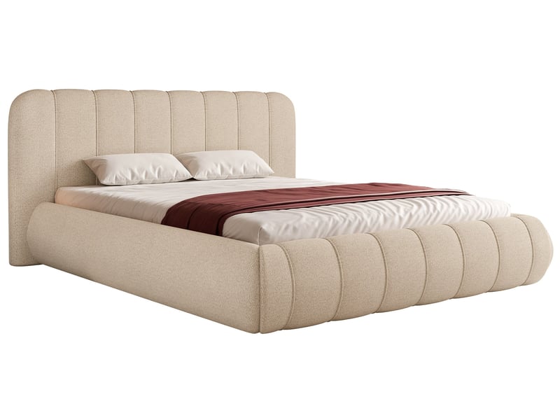  Selsey malunna - lit rembourré - 180x200 cm - chenille beige Malunna - Conforama A