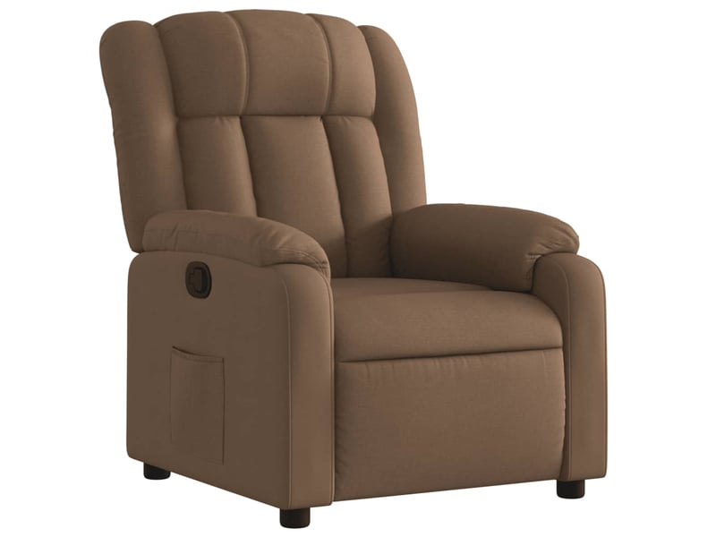  Fauteuil relax - fauteuil inclinable marron tissu  - Conforama A