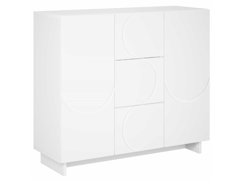  Buffet salon, buffet de rangement blanc 85,5x31x75 cm bois d'ingénierie shl77  - Conforama A