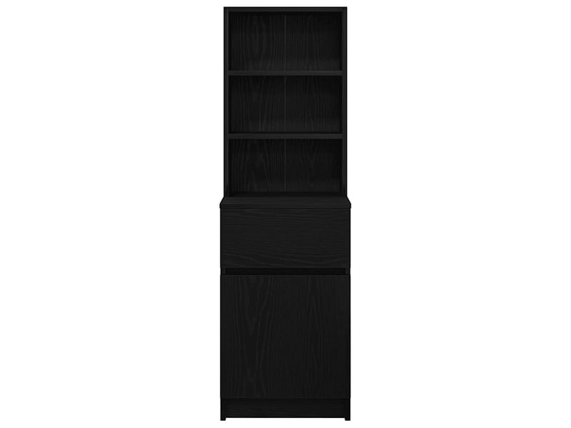  Table de chevet - cabinet de chevet - table de nuit noir 39x35x125 cm bois d’ingénierie  - Conforama E