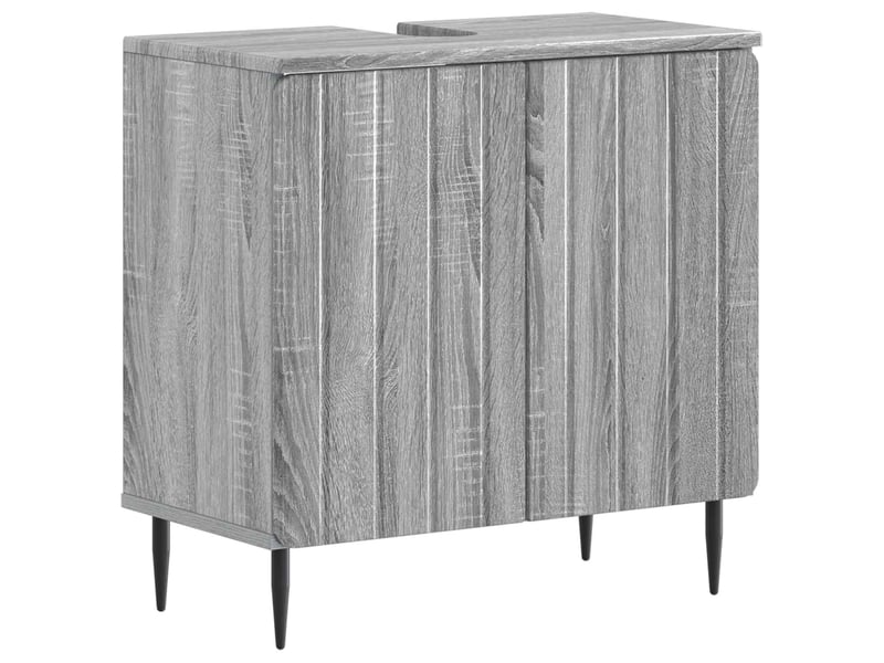  Meuble sous lavabo de salle de bain zwolle sonoma gris cf64956  - Conforama A